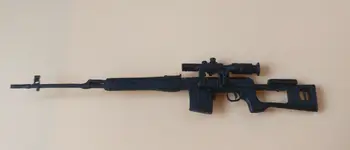 1/12 Escala SVD Sniper rifle Arma de Modelo Para 6