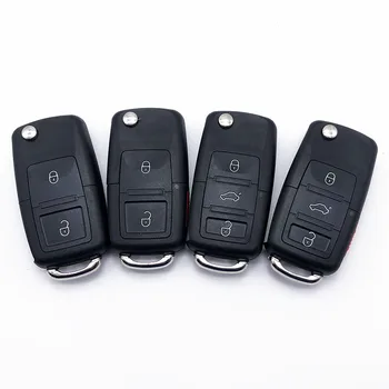 2 botão de Carro de Dobramento Chave Remota Flip Dobrável Chave de Shell Para a Volkswagen Vw Jetta, Golf Passat Fusca, Skoda e Seat Polo B5