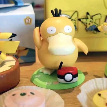 2022 Anime Pokemon Pikachu Psyduck Personagem Chaleira Dança do Pato Caixa de Música de Crianças Brinquedos Modelos Kawaii Crianças, Presentes de Aniversário
