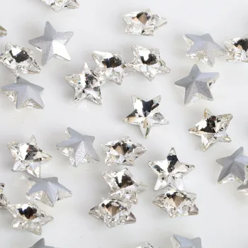 20PCS Brilhante Pentagrama 6-10MM de strass em formato de acessórios DIY material pacote de telefone celular a beleza do diamante diamante da Vara accessorie