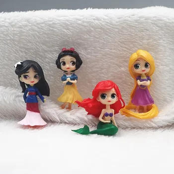 24piece 4-5cm Clássico Branca de Neve, a princesa Ariel Emaranhado princesa Figura de ação Colecionáveis Modelo de Brinquedos