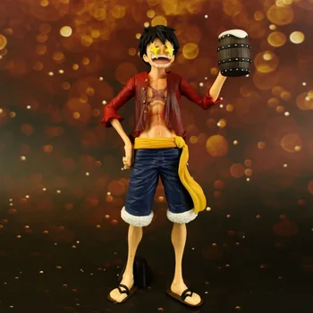 27cm de Uma Peça de Anime Luffy Clássico Come Carne Estrelas PVC Figura de Ação do Chapéu de Palha Zoro, Luffy Recolher Presente Modelo de brincar