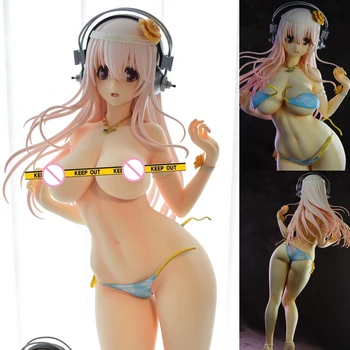 35CM SUPER SONICO SUPERSONICO Férias de Verão de Biquíni de ver Japonês Garota Anime PVC Figura de Ação do Brinquedo Adulto Coleção de Modelo de Boneca