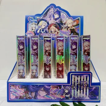 36 Canetas/caixa de Anime Genshin Impacto Caneta Gel Série de desenhos animados Aleatória Pressione Gel de Escrita com Caneta de Suprimentos de Papelaria, Canetas Presente 0,5 mm