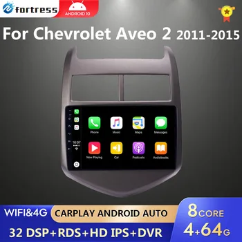 4G+64G Para Chevrolet Aveo 2 Sonic T300 2011-2015 auto-Rádio Multimédia Leitor de Navegação GPS 2 din 2din Android Autoradio CarPlay