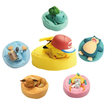 6 Estilos de Pokemon Pikachu, Bulbasaur Figuras brinquedos Sono Estrelado Sonho Série de Ação Figura dos desenhos animados de presente de Aniversário