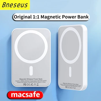 6500mAh 1:1 Original Macsafe do Banco do Poder Magnético Powerbank Carregador sem Fio para o iphone 12 13 14 Auxiliar Externa de Bateria