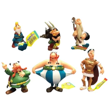 6PCS/SET França Clássico desenho animado As Aventuras de Asterix Figura Brinquedos de PVC Antigo Soldado Figura Coleções Figurinhas Para Criança