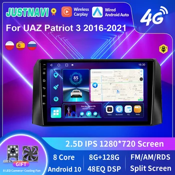 8G 128G Android 10.0 auto-Rádio Leitor de Vídeo Para UAZ Patriota 3 2016-2021 GPS Auto BT Estéreo Carplay wi-FI IPS RDS 1280*720P 2 din