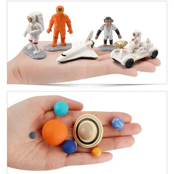 Aeroespacial Modelo de Brinquedo, Brinquedos Educativos, Decoração Dioramas para o Papel que joga Crianças Aeroespacial Modelos de Figuras em Miniatura de Brinquedo