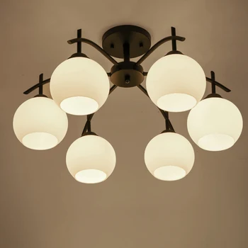 América do norte 3-luzes de 5 luzes de 6 luzes 8-acende a lâmpada do teto do simples, sala de estar, sala de jantar, quarto ferro de vidro de iluminação LED