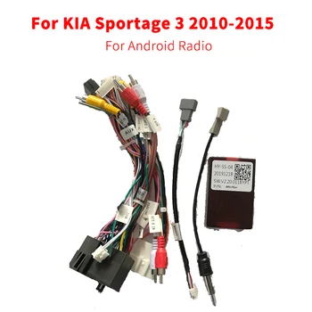 Android rádio Acessórios do Carro do Fio do Chicote de fios de Fiação do Conector do Adaptador de Plug 16Pin Para KIA Sportage 3 2010-2015
