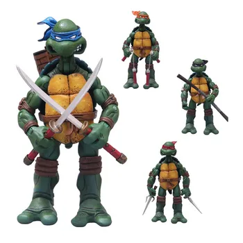 Anime NECA TMNT Estatueta de Teenage Mutant Ninja Turtles Conjunto de 4 Números de 7 Polegadas Escala Figura de Ação do Brinquedo