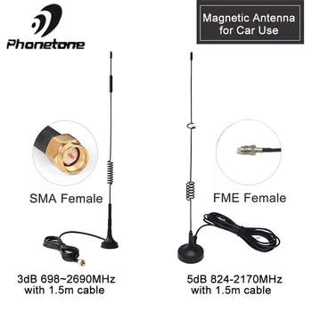 Antena magnética Uso do Carro 4G Lte Antena para Sinal de Reforço 3dBi 3G Antena GSM Exterior Ímã Antena & SMA Fêmea 1.5/Cabo de 3M