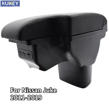 Apoio de braço Para o Nissan Juke ESQ 2011 - 2019 Couro Preto Centro USB Novo Armazenamento de Caixa de Modificação de 2014 2015 2016