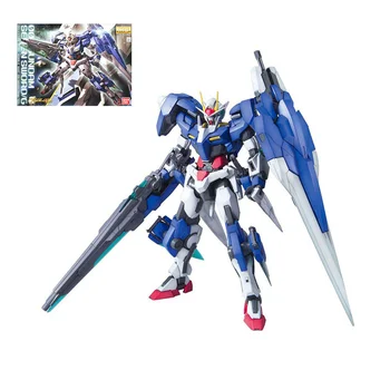 BANDAI Gundam MG 1/100 Sete Espada 00 Modelo Crianças Montado Robô de Brinquedo Figuras de Ação Com 4 Luzes Podem Ser Iluminado Coleções