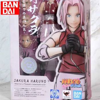 Bandai SHF Naruto Shippuden Haruno Sakura Articulação Embalado Figura Versão Japonesa Em Stock Recolher Ornamento de Natal