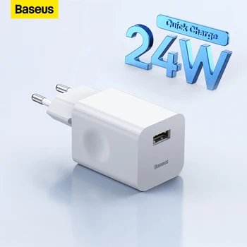 Baseus 24W USB, Carregador Rápido, Carregador para iPhone 13 de Carga Rápida 3.0 Carregador de Telefone para a Samsung, Huawei Xiaomi Carregador do Telefone Móvel