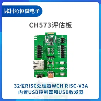 CH571F CH573F Placa de Avaliação Processador RISC de 32 bits MCU Bluetooth BLE Módulo 573EVT Porta Serial USB