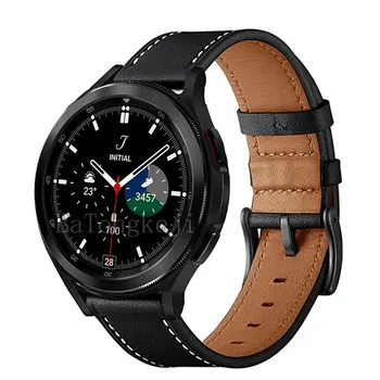 De alta qualidade em Couro Genuíno Faixas de Relógio Para Samsung Galaxy Watch 4 40/44mm& Classic 42/46mm Substituição banda correia de Pulso