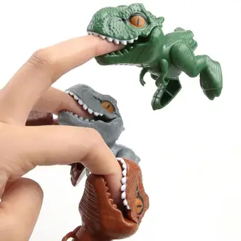 Dedo-de morder Dinossauro Anime Figuras de Ação Brinquedos Engraçado, Criativo Complicado Tiranossauro Simulação de Dinossauro Modelo de Brinquedo Para o Natal