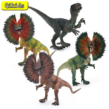 Dinossauro de Brinquedo Modelo Realista Dilophosaurus Velociraptor Dinossauros Figura Figuras de Ação Jurassic Mundo Dino Brinquedo para Crianças Presente
