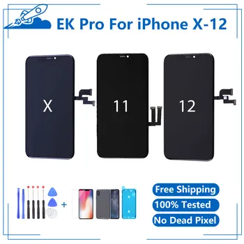 EK Pro Para iPhone X XR XSMAX 11 12 Pro Max Incell Líquido Retina IPS LCD Display Touch Screen Digitalizador Substituição do conjunto
