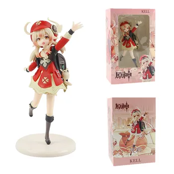 Em caixa de 15,5 cm Anime Genshin Impacto Klee Faísca Cavaleiro Postura de PVC Figura de Ação do Modelo de Boneca Kawaii Brinquedos Decoração Presentes