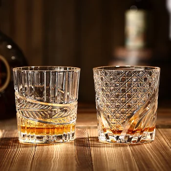 Em Estilo Japonês, Copos De Whisky, De Espessura Inferior À Moda Antiga Rock Beber Copos, Scotch Whisky, Bourbon, Cocktails