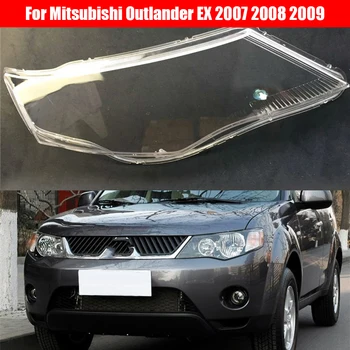 Farol Lente Para Mitsubishi Outlander EX 2007 2008 2009 Farol de Substituição da Tampa Frontal do Carro de Luz Auto Shell