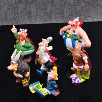 Francês De Quadrinhos De Asterix Obelix Panoramix Assurancetourix Abraracourcix 6 Modelos De Ação FigureToy Ornamento Presentes Crianças