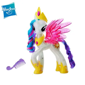 Hasbro Genuíno Figuras De Anime My Little Pony Princess CelestiaGirls' A Iluminação Da Casa Brinquedos, Figuras De Ação, Modelo De Coleta Presentes