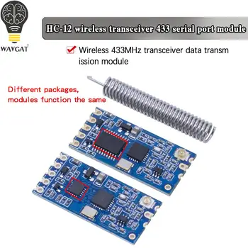 HC-12 SI4463 sem Fio Microcontrolador Série, 433, de Longo Alcance, 1000M Com Antena Bluetooth