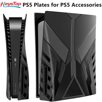 HEYSTOP PS5 Placas para PS5 Acessórios, Rígido à prova de Choque Tampa PS5 Peles de Painéis de Shell para PS5 Console, Anti-risco à prova de Poeira