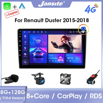 Jansite 2 Din Android 11 auto-Rádio Multimédia Player de Vídeo Para Renault Duster 2015-2018 GPS Carplay Auto de DVD, Estéreo Tela IPS