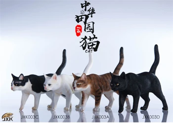 JXK 1:6 Escala Jardim Chinês Gato de Estimação de Cura Figura Felidae Animal Coletor de Brinquedo Resina Desktop Decoração Presente