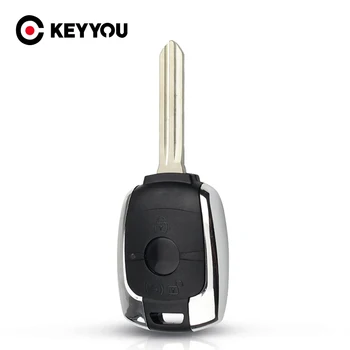 KEYYOU 2 Botões de Substituição Carro de Controle Remoto Chave Shell Case para SsangYong Actyon Kyron Rexton Korando Auto chaves do carro