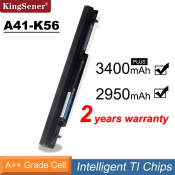 KingSener Novo A41-K56 Laptop Bateria para ASUS K46 K46C K46CA K46CM K56 K56CA K56CM S46C S56C R505CA A32-K56 A42-K56 15V 2950mAh