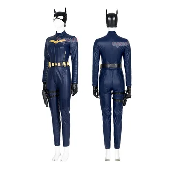 Mais novos Trajes de Halloween para as Mulheres DC Batgirl Cosplay de Macacões Herói Batwoman Manto, Máscara, Luvas, Cinto de Alta Qualidade