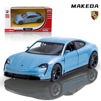 MAKEDA 1:36 Porsche 911 Carrera Taycan Liga de Desportos de Carro de Brinquedo Diecast de Metal Veículos Modelo de Meninos Brinquedos de Colecção de Carros Presentes Crianças