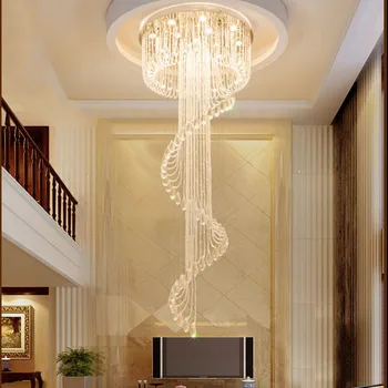 Manggic Moderno lustre de cristal LED Luminária Para a sala de estar de luxo lustre de cristal Villa Decoração