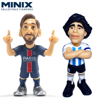 Minix Colecionáveis Bonecos Internacional Gigante Clube De Futebol Estrela Da Série De Messi, Maradona Mbappe Coleção De Modelo De Figuras De Ação