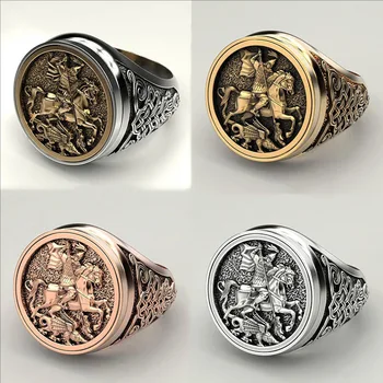 Moda Jóias, Anéis, Romano Antigo cavaleiro de anéis, o anel dos Homens