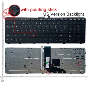 NOVA inglês portátil com retroiluminação do teclado PARA HP para ZBOOK 15 G1 G2 ZBOOK 17 G1 G2 130TK1A00 SK7123BL NOS Moldura preta