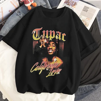 Novo Rap das Mulheres T-Shirt Feminina Imprimir O-Neck Manga Curta Regular Mens Top de Qualidade de Hip Hop TShirt Tupac Preto Oversize T-shirt