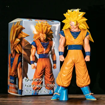O Anime Dragon Ball Figura Goku Super Saiyajin 3 Figuras de Ação Collectible Figurine Modelo de Brinquedos para Crianças, Decoração de Presente Meninos