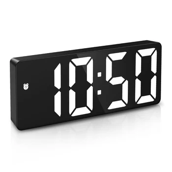 ORIA Relógio Digital LED Relógio de secretária de Controle de Voz com Tempo de Repetição indicador de Temperatura do Modo Noite Reloj Despertador USB
