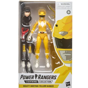 Original Hasbro Power Rangers Relâmpago De Coleta De Mighty Morphin Amarelo Ranger 6