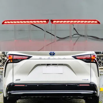 Para a Toyota Sienna 2021 2022 3-em-1 Funções de 12V do DIODO emissor de pára-choque a Luz Traseira de Neblina Lâmpada da Luz de Freio Dinâmico, por sua vez, Sinal Refletor