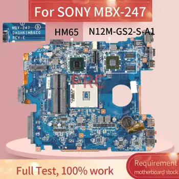 Para SONY MBX-247 Notebook placa-mãe DA0HK1MB6E0 HM65 N12M-GS2-S-A1 DDR3 para computador Portátil placa-mãe